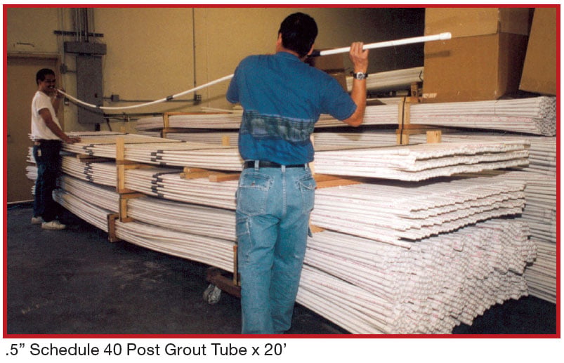 C&M post grout tube in 20 foot lengths